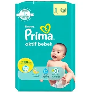 پوشک پریما ترک سایز 1 بسته 44 عددی